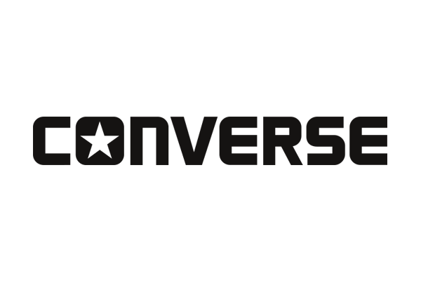 Converse Shoe Brand Logo Black and White No Background