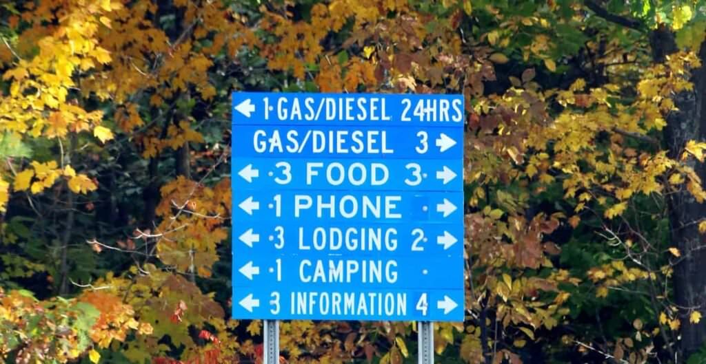 A funny photo showing confusing signposts all jumbled up. This is what happens when you use dull templates.